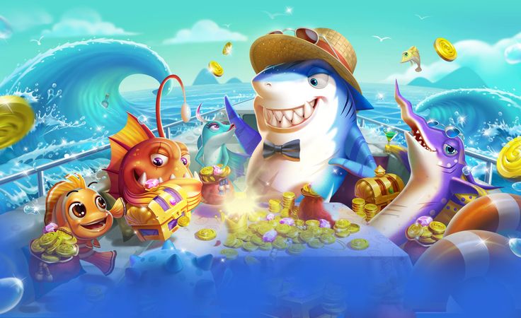 ภาพเกมยิงปลากับเป้าหมายหลากหลายในโลกใต้น้ำ